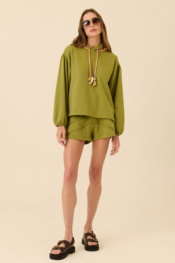 Shorts Moletom Verde