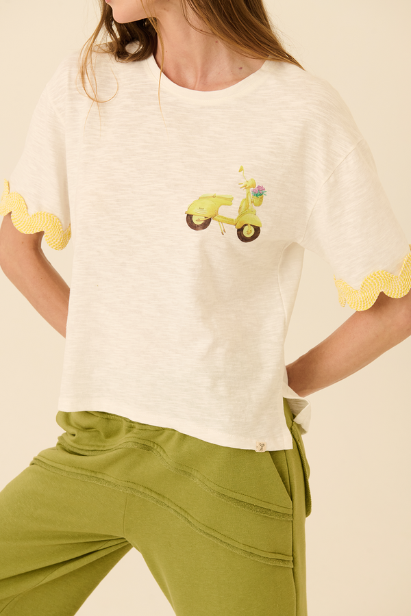 Camiseta Flame Off white