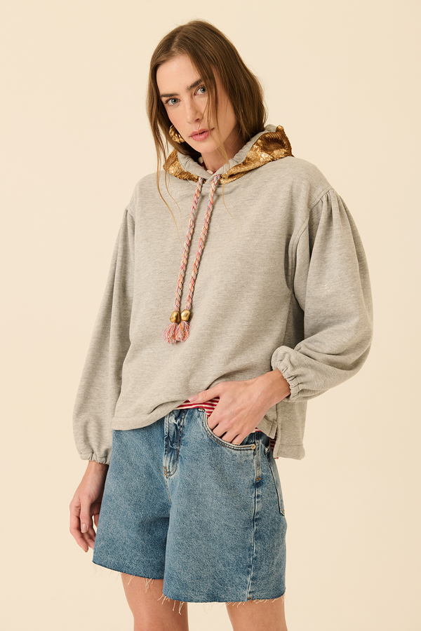 Blusa Moletom Capuz Mescla